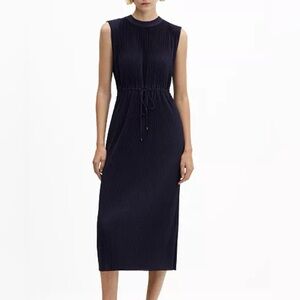 Mango Navy Sleeveless Dress Size Small